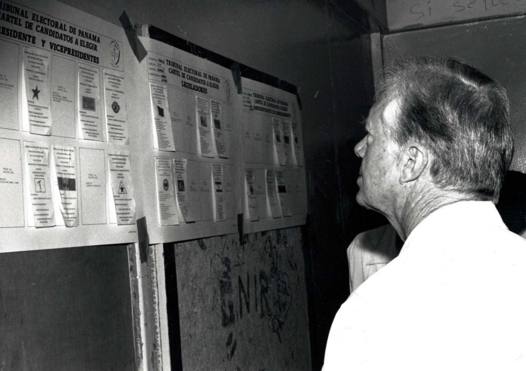 President Carter in Panama, May 1989.